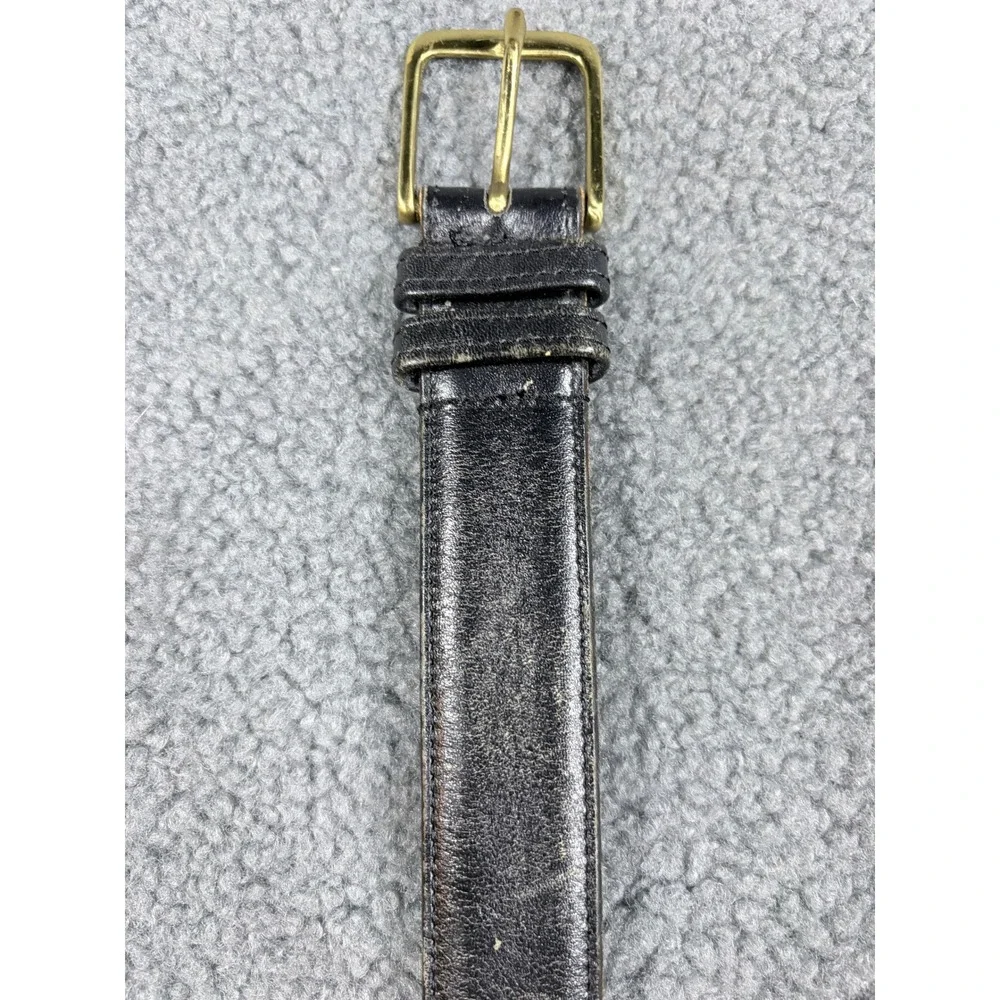 Coach Belt Mens 40 Black 5800 Vintage Made in USA Solid Brass Buckle Leather